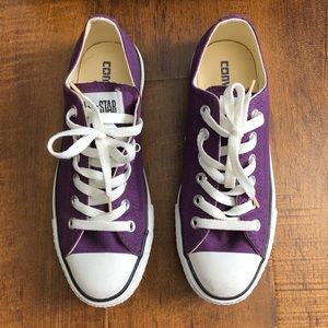 Converse Chuck Taylor purple low top sneakers